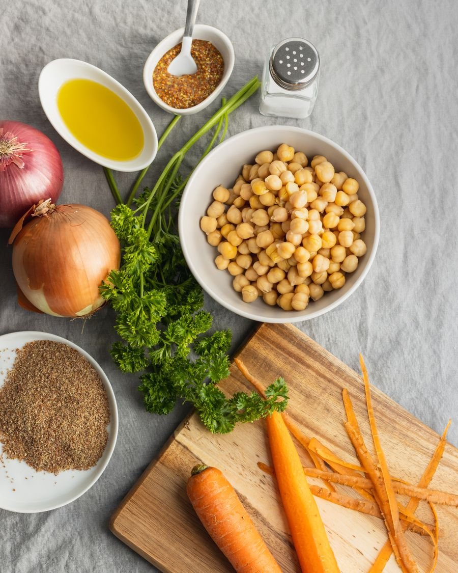 Ingredientes frescos listos para cocinar